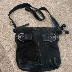 Coach Black Crossbody Bag with Signature Design